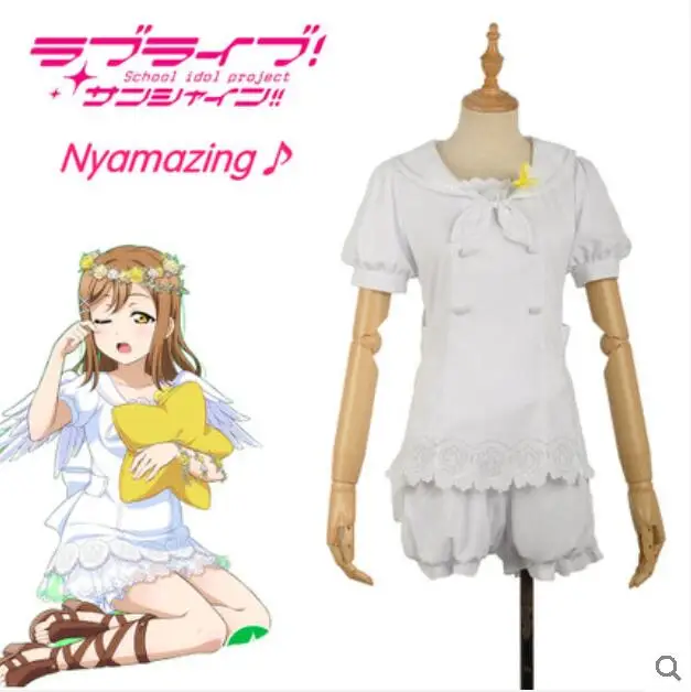 Горячее аниме LoveLive!Sunshine! Cos Рико Sakurauchi Хэллоуин вечерние Косплэй женский ангел