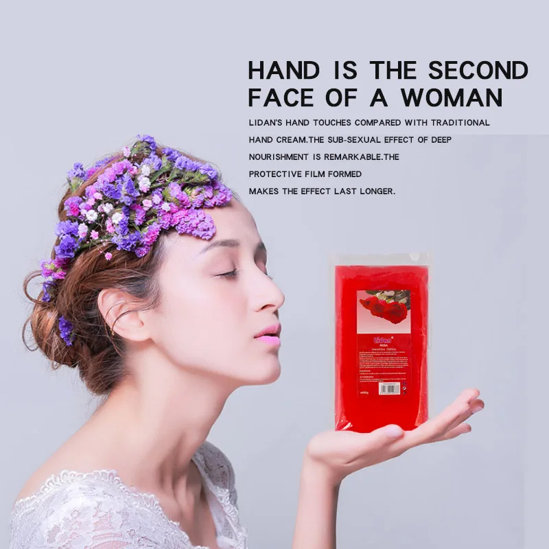 Парафиновый воск LIDAN Rose red 450 г ванночка для дизайна ногтей инструмент ухода за