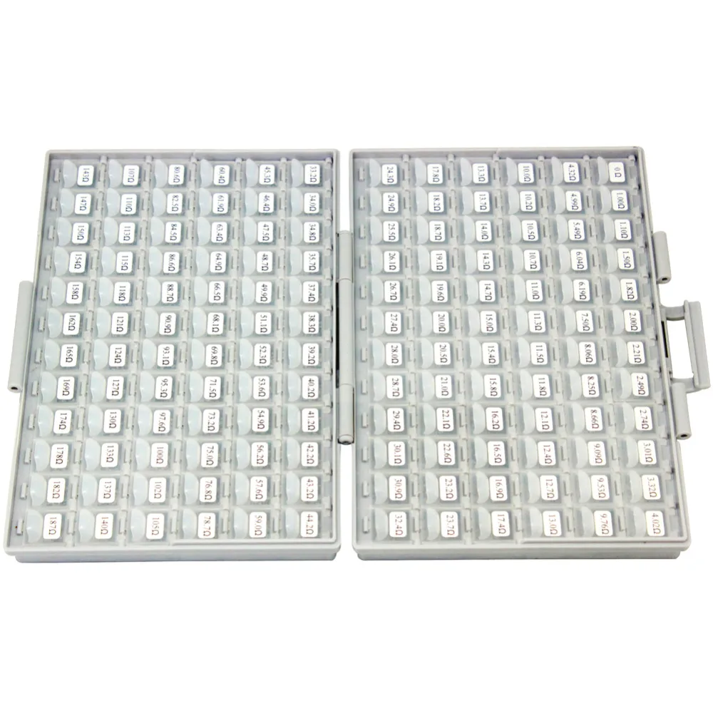 AideTek SMD SMT 0805 1% E96 Резистор Комплект 491 значений 100 шт/значение 4 коробка-все ROHS резистор коробка для хранения пластиковая часть коробка R08E96100