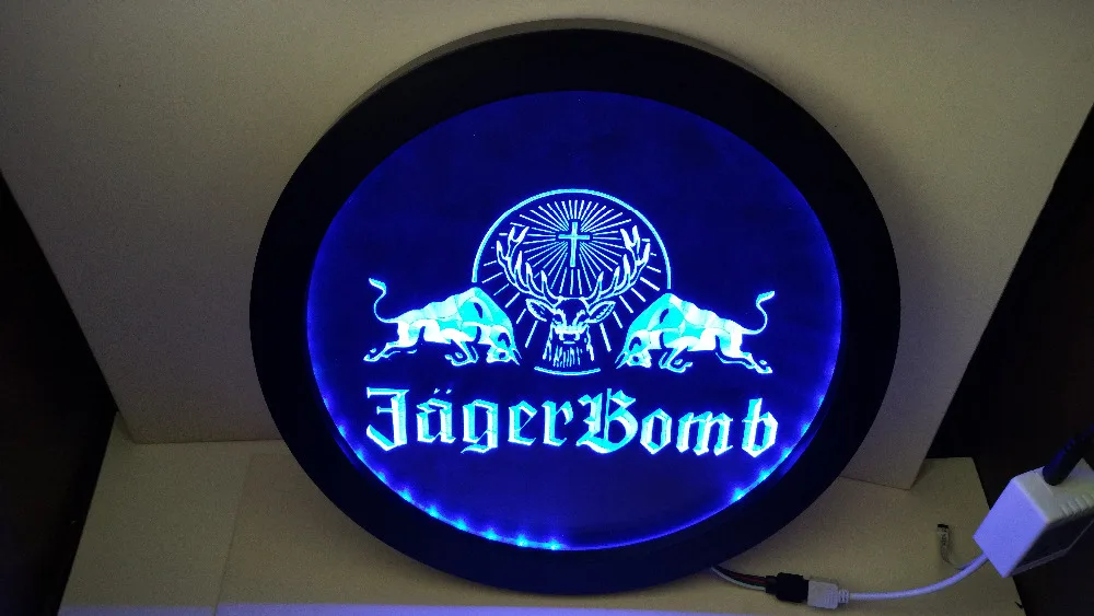 B271 Jagermeister Jager Bomb Bull винный RGB светодиодный многоцветный беспроводной контроль