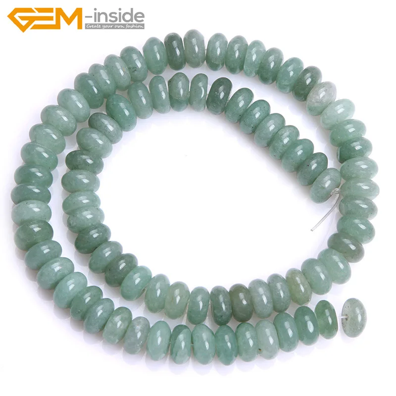 Gem-inside натуральный Heishi бусинки Rondelle разделитель для бусин в форме диска авантюрин