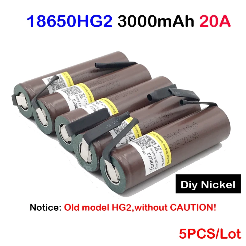 Оригинальный перезаряжаемый аккумулятор для электронных сигарет HG2 18650 3000 мАч