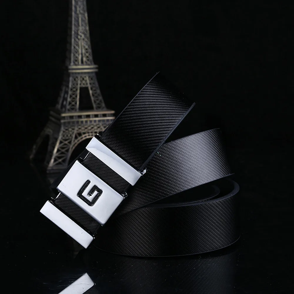 Новинка 2018 кожаный ремень с автоматической пряжкой для мужчин и женщин мужской