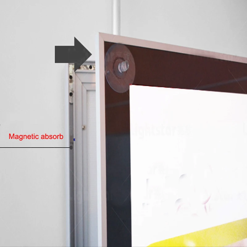 16x24 &quotдвусторонняя отображает Накладные Висит Магнитный алюминиевые рекламные