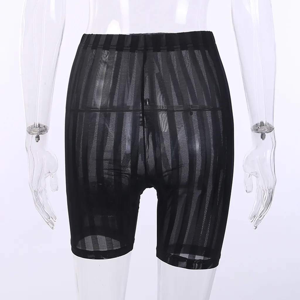 Шорты, сетчатые шорты, Pantalones Cortos Mujer Szorty Damskie, модные повседневные обтягивающие женские шорты с высокой талией Z4
