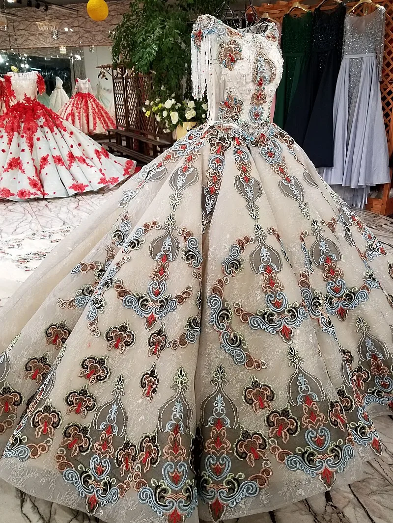 2018 ручная работа расшитое бисером цветное праздничное платье с цветами рукав