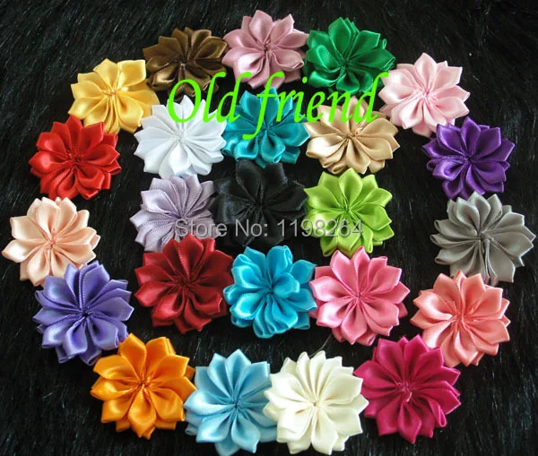 1 5 ''атласная лента многослойный цветок DIY для детей повязка на голову и