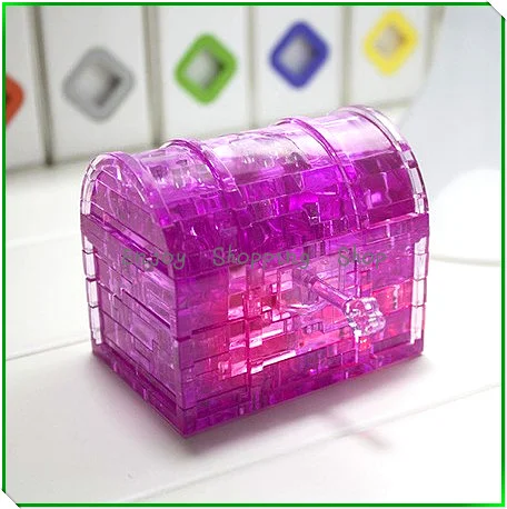 Горячая смешная сундук с сокровищами DIY Головоломка 3d Хрустальная головоломка brinquedos educativos Развивающие детские игрушки для детей Пазлы