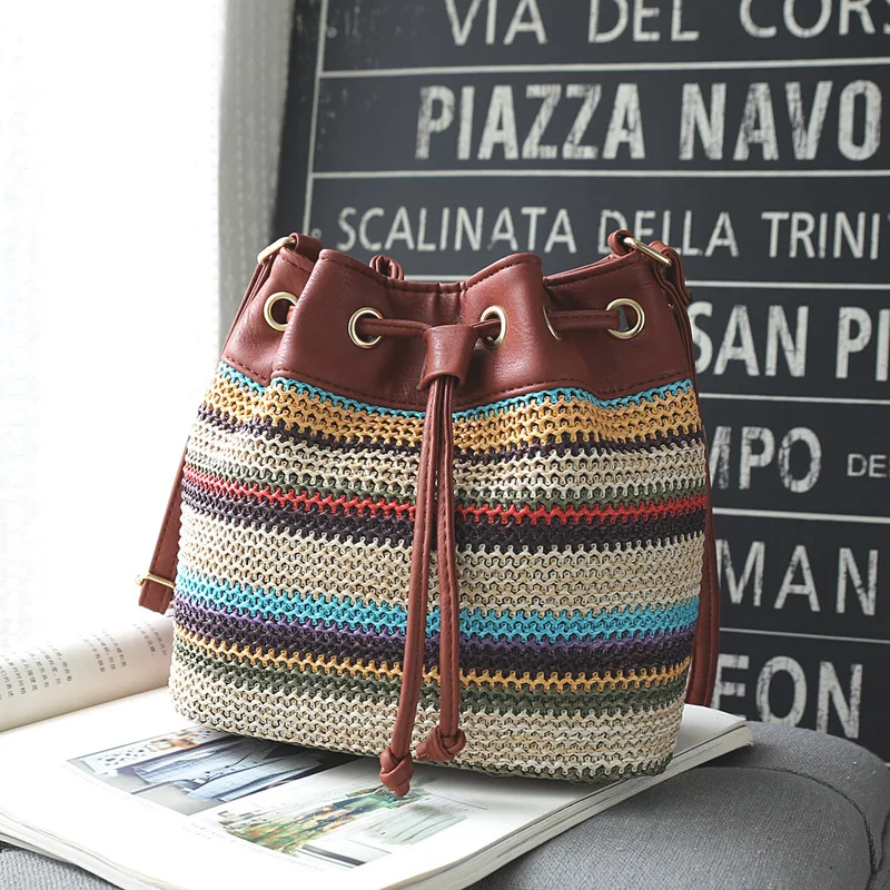 Женская сумка на ремне через плечо модная простая богемная в полоску | Багаж и