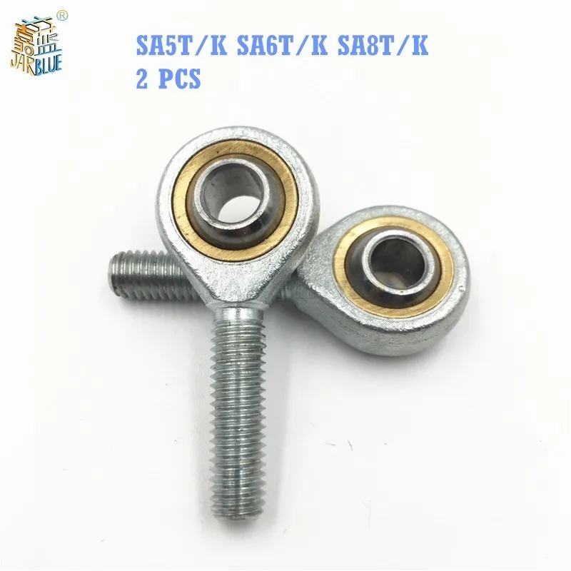Шарнирные подшипники для штока SA5T/K SA6T/K SA8T/K (2 шт.) самосмазывающийся штыревой