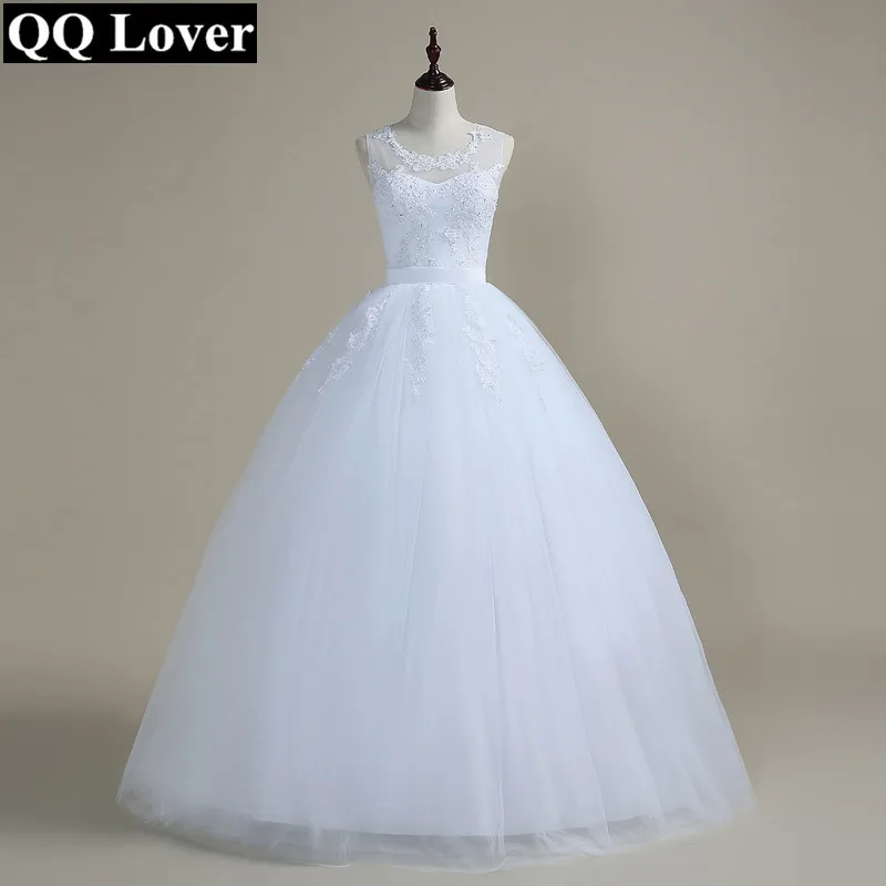 Женское свадебное платье QQ Lover недорогое кружевное бальное принцессы