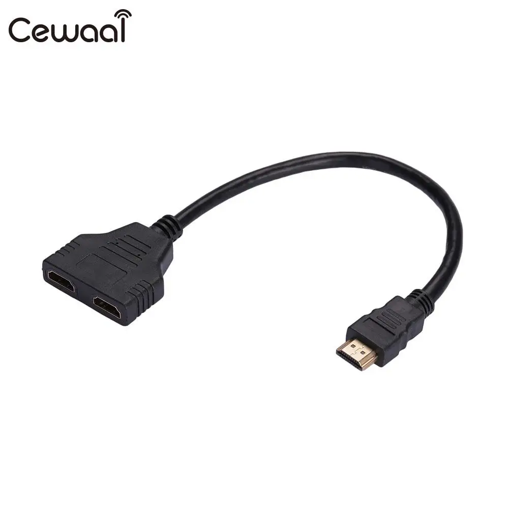 1080P HDMI Мужской 2 Женский сплиттер аудио кабель адаптер конвертер 30 см