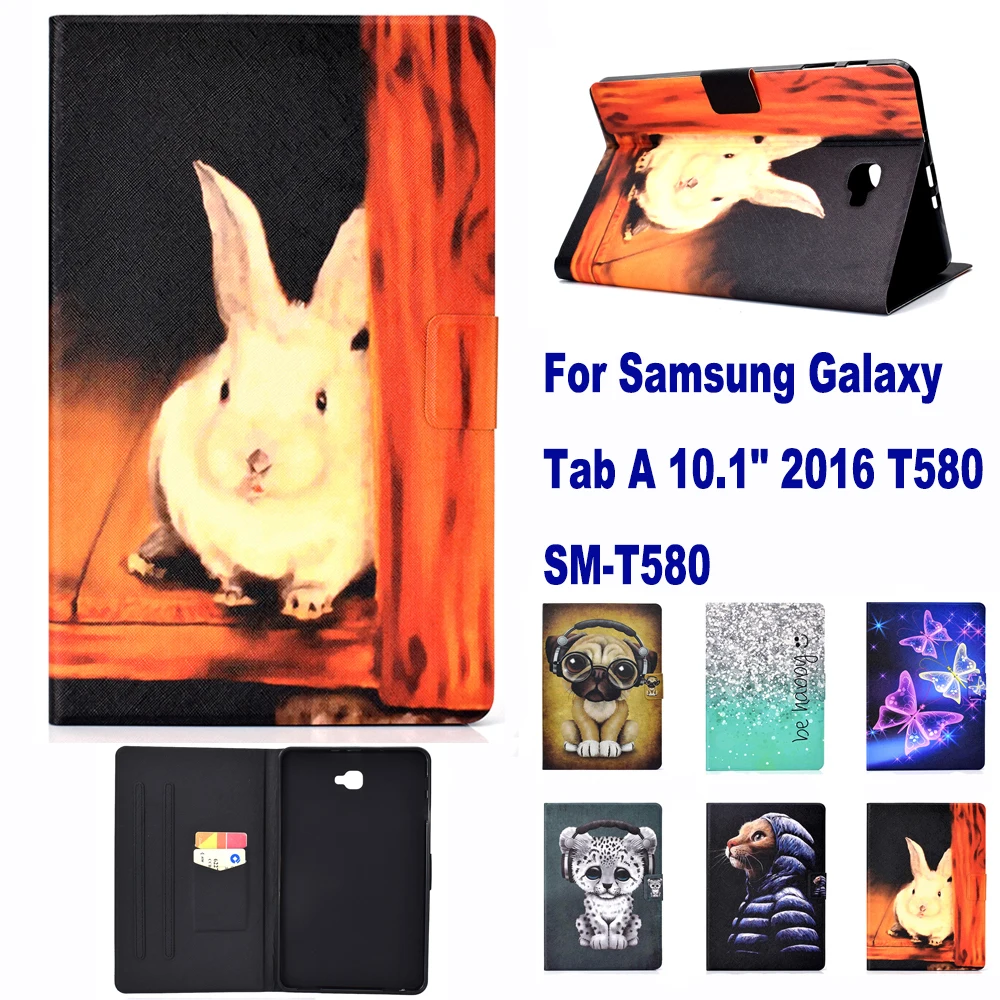 С модным узором подставкой карманом для карт Samsung Galaxy Tab A 10 1 &quot2016 T580N SM T580 чехол