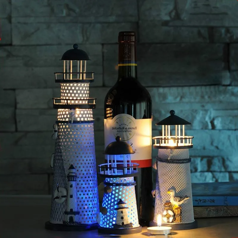 Железный Средиземноморский светильник домашний светодиодный подсвечник