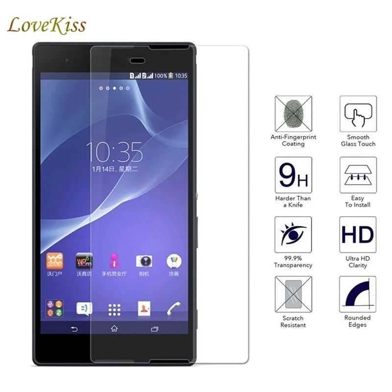 Закаленное стекло 9H для Sony Xperia M2 Aqua S50H D2303 D2406 D2403 защитная пленка экрана|Защитные