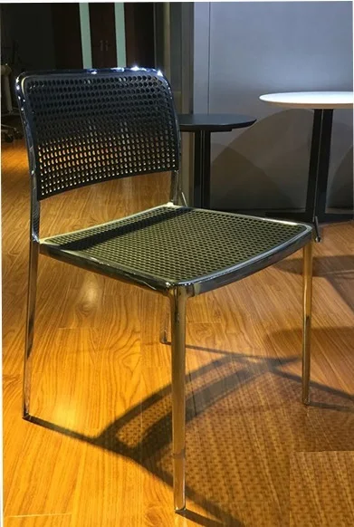 Легкое хранение стул из алюминиевого сплава хромированный для конференц