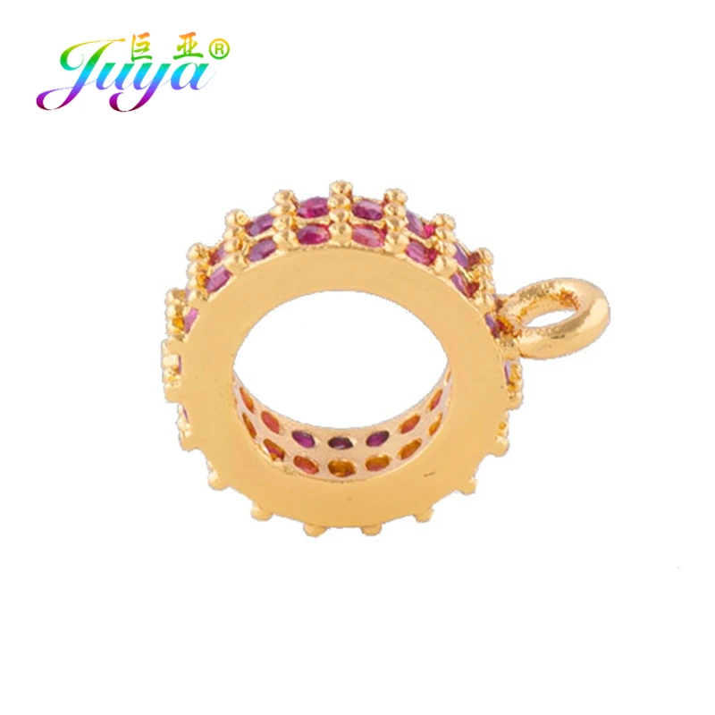Али Moda золото/серебро/розовое золото большое отверстие разъем Bails бусины сепараторы интимные аксессуары для бисера Шарм Ювелирные Браслеты решений - Цвет: Gold Red