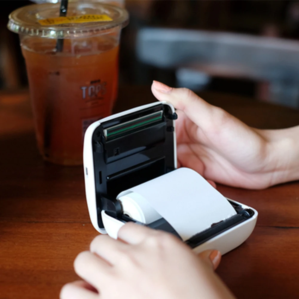 Горячая 1000mA Мини Портативный беспроводное соединение Bluetooth принтер POS Тепловая картинка фото тикер принтеры для Android/IOS Телефон