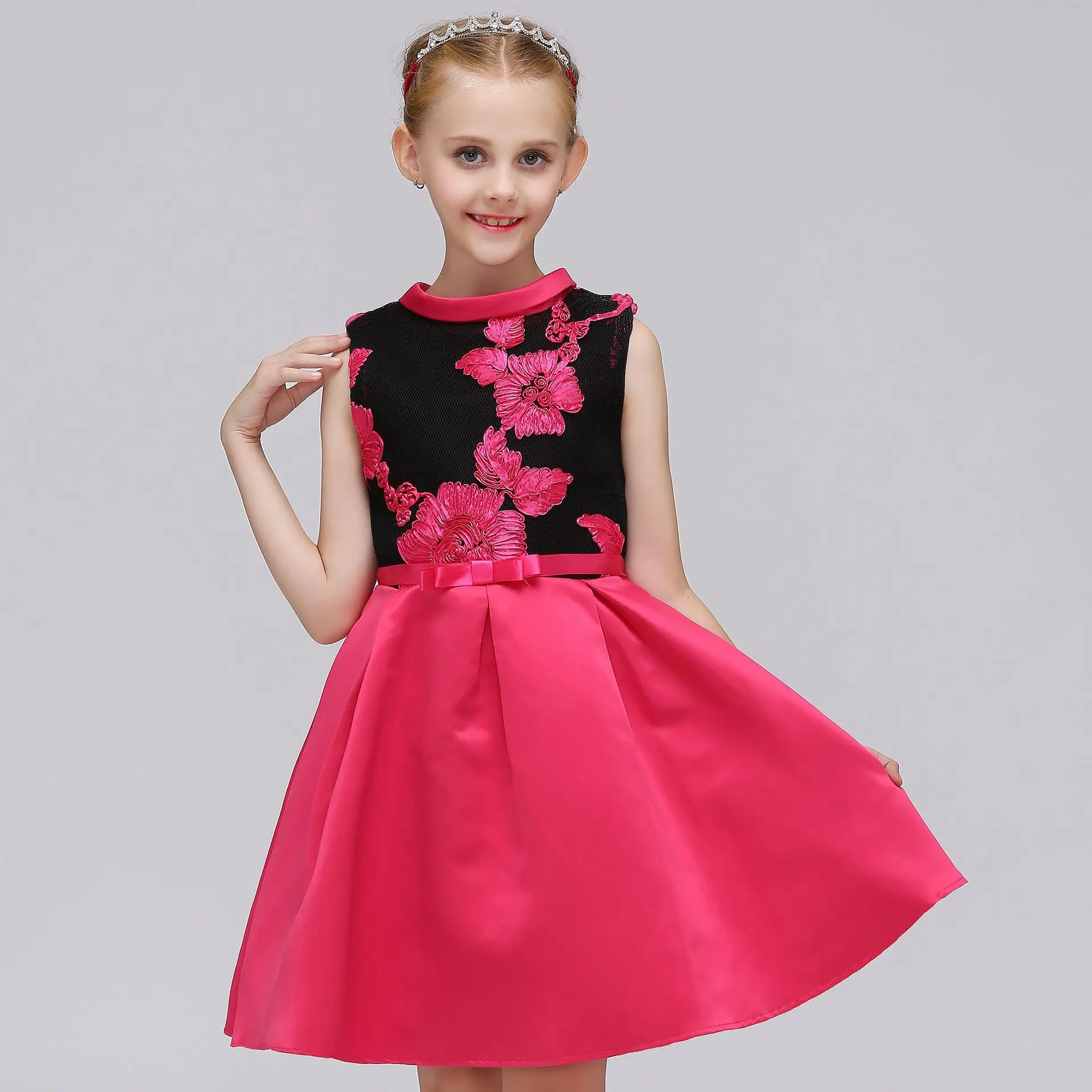 Kids Dresses for Girls Birthday Evening Party Gown Dress Appliques Princess Noble Elegant Gold Line Wedding 4-10T | Детская одежда и
