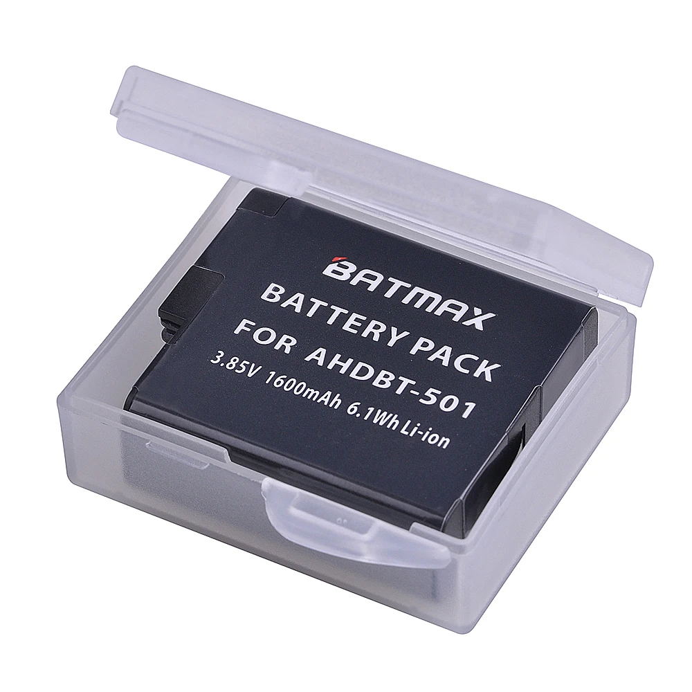 Batmax 4 шт. AHDBT-501 батарея камеры + LCD USB двойное зарядное устройство для Gopro 5 6 новая