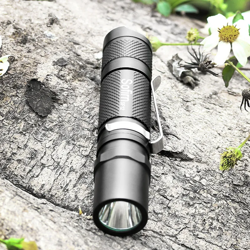 Sofirn SF12 Мощный светодиодный вспышка светильник AA 14500 фонарь светильник ручка светильник Cree XPG2 светодиодный EDC Lamp3 режима светодиодный налобный фонарь светодиодный Compact Flash светильник