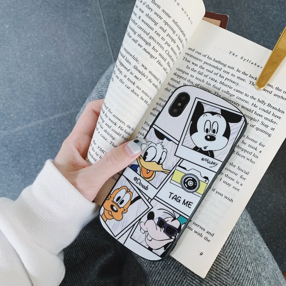 ORYKSZ роскошный мягкий чехол для телефона с рисунком Микки Дональда Дака iPhone X 6 6s 7 8