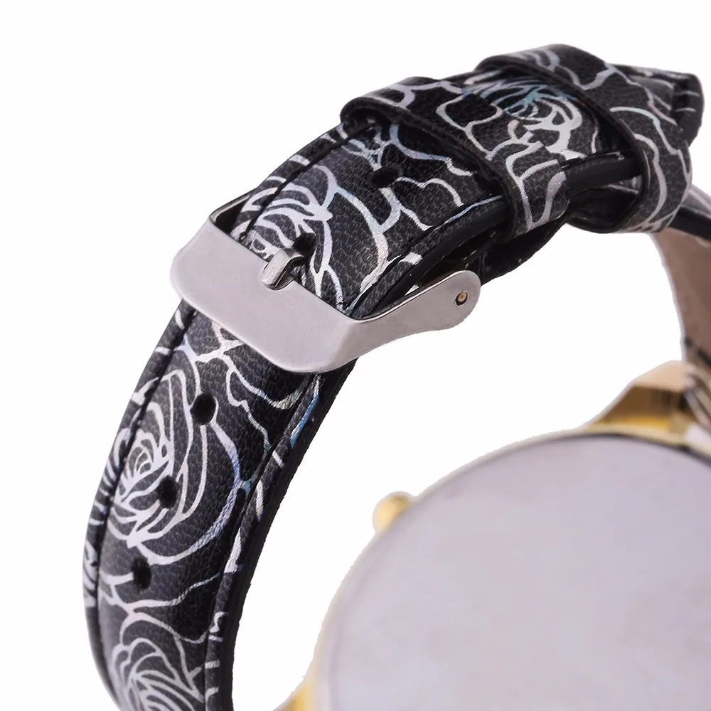 Женские часы с цветным ремешком кожаный ремешок цифровым циферблатом Кварцевые