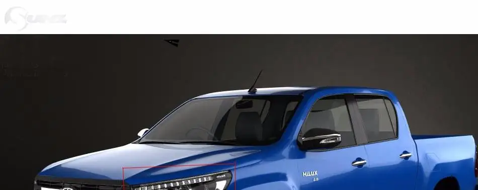 Передняя накладка фары для Toyota Hilux Revo Rocco черный цвет