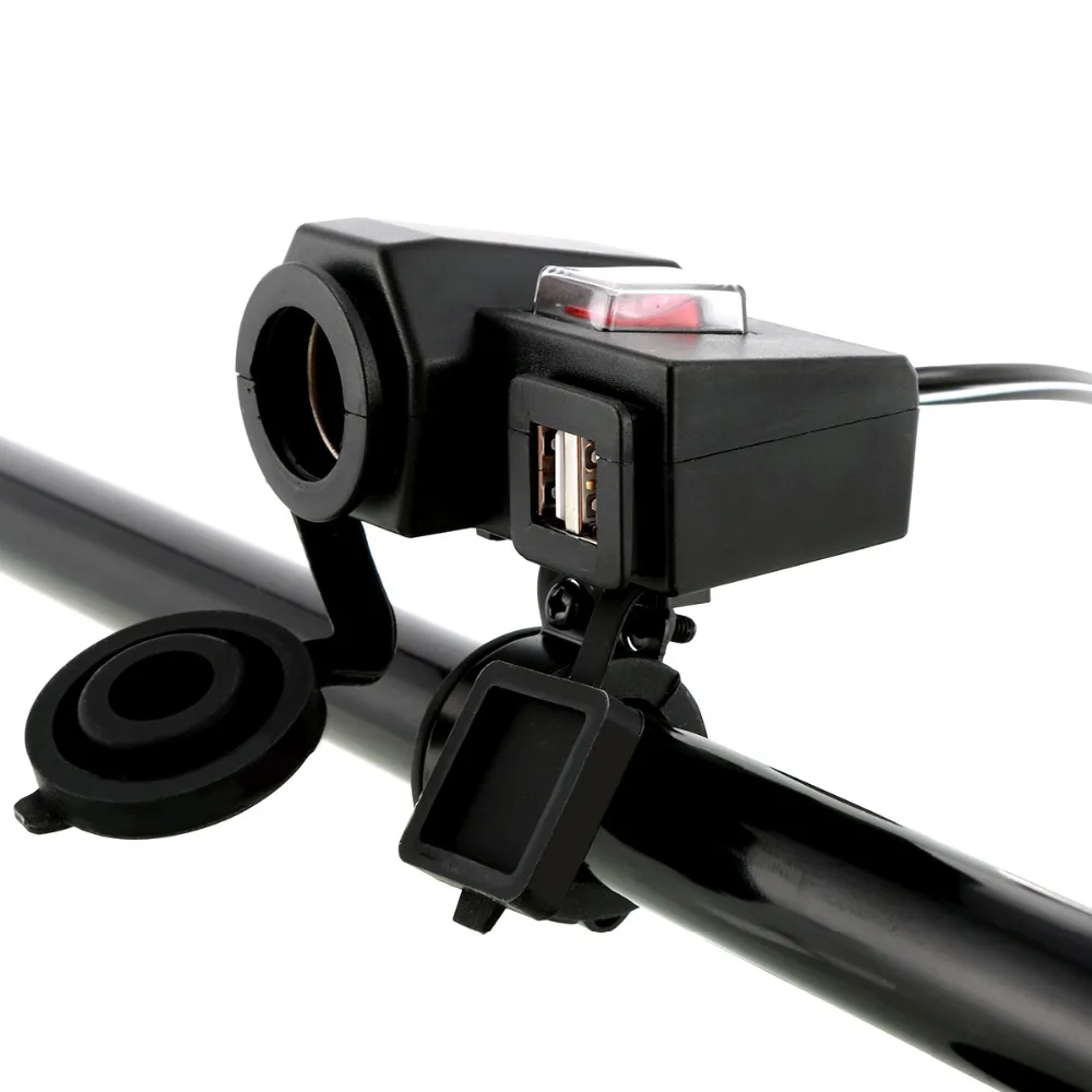 12V водонепроницаемый мотоцикл двойной USB разъем питания зарядное устройство