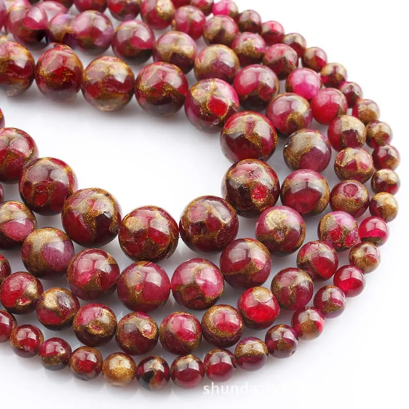 AAA + золотой песочный камень женские разноцветные бусины из натурального камня