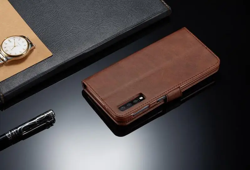 10 шт./лот чехол из искусственной кожи для Huawei P30 lite деловой Чехол-книжка с