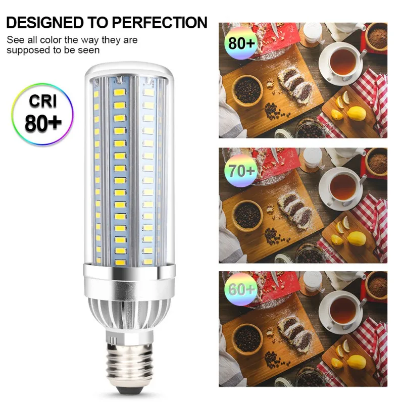 CHCLITS High Power Street Light Led Bulb Fan Corn Smart Home Indoor Lighting E26 White 54w With Adapter | Лампы и освещение
