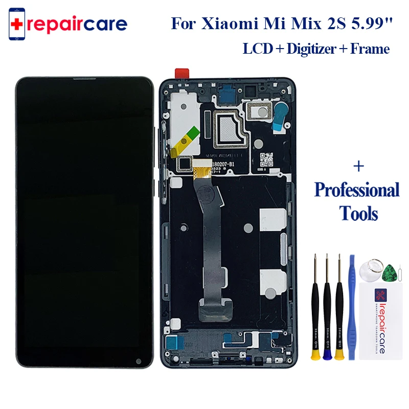 ЖК-дисплей с сенсорным экраном и дигитайзером в сборе для Xiaomi Mix 2S Mix2S стеклянная