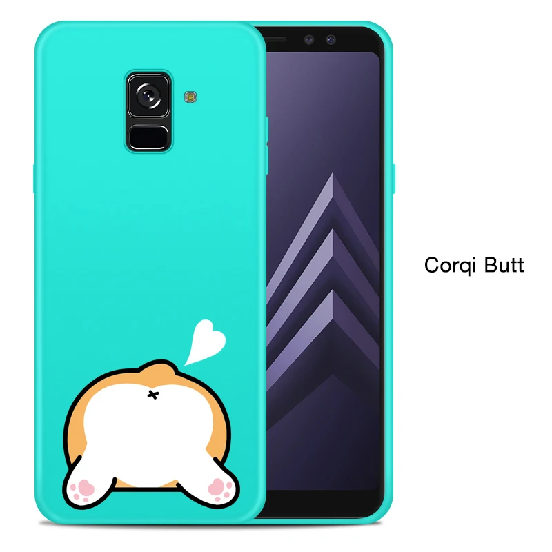 ASINA чехол с героями мультфильмов для samsung Galaxy A8 чехол силиконовый ударопрочный для Galaxy A8 Plus чехол Funda Bumper Coque - Цвет: Corgi Butt