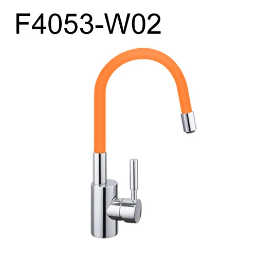 F4053W02 Frap Новое поступление 7 цвет силикагель нос любой направление вращения Кухня кран для горячей и холодной воды, смеситель для кухни Torneira Cozinha F4053 - Цвет: F4053W02