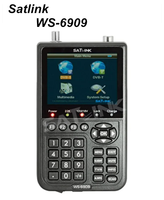 Оригинал Satlink WS 6909 DVB S &amp dvb t Combo цифрового спутникового Finder метр и наземного