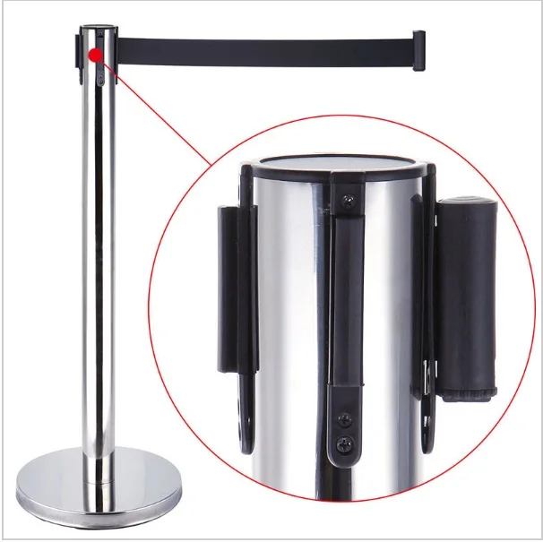 2019 SHIP FROM CA 2 Pack Retractable Crowd Control Stanchion Queue Barriers Post Black Strap Belt