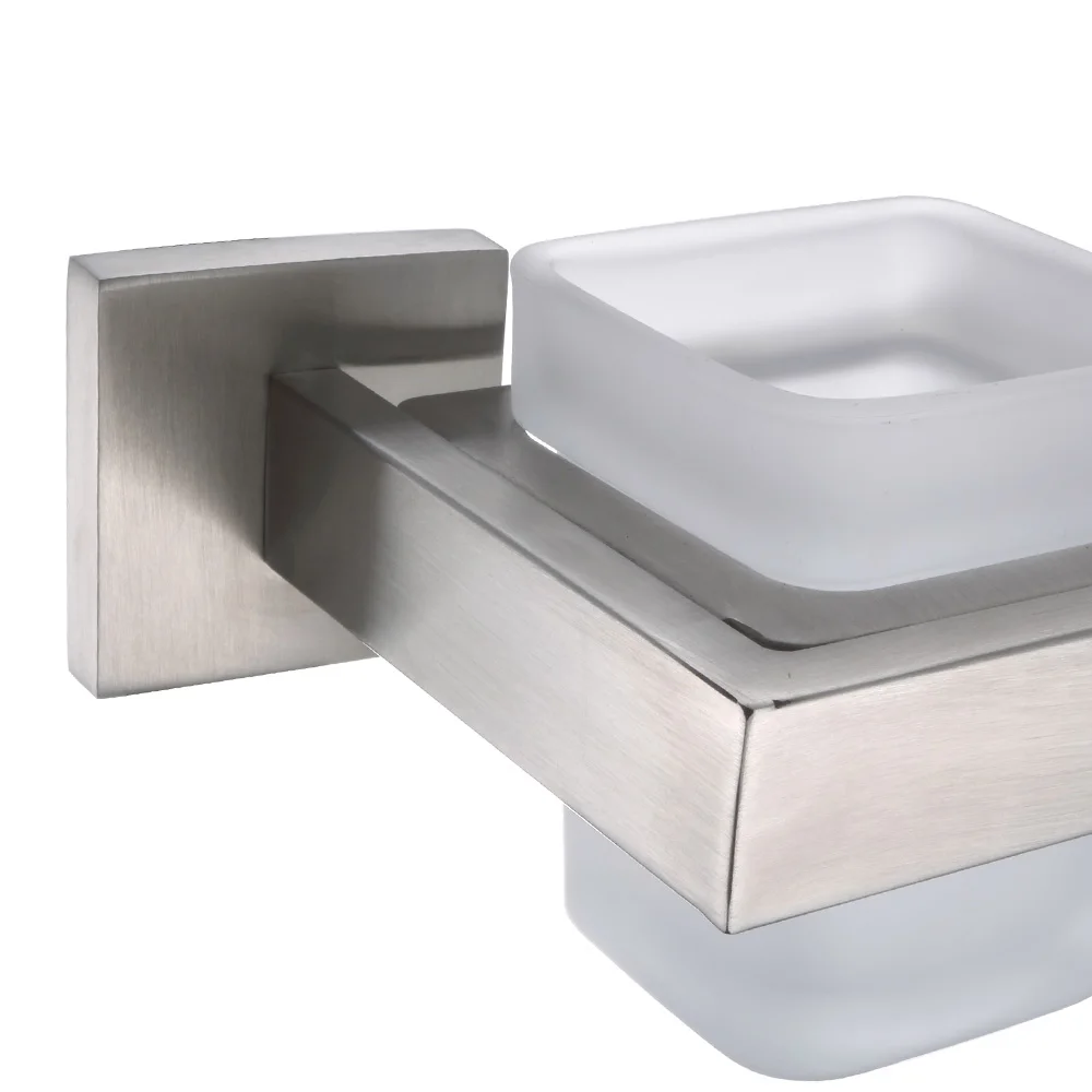 Auswind квадратном серебро зубных щеток из нержавеющей стали стакан для ванной