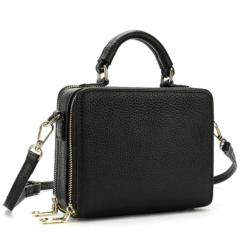WESTAL Women's Small Shoulder Bag Luxury Handbags Women Bag Designers Messenger Bags Leather Crossbody Bags for ladies 2002 - Цвет: 2002black