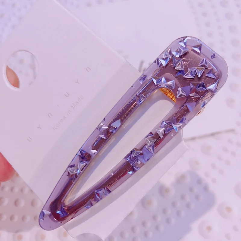 Женские модные весенние винтажные BB заколки для волос цветные уксусная кислота шпильки геометрической формы леопардовые узоры Овальные Заколки - Цвет: 10