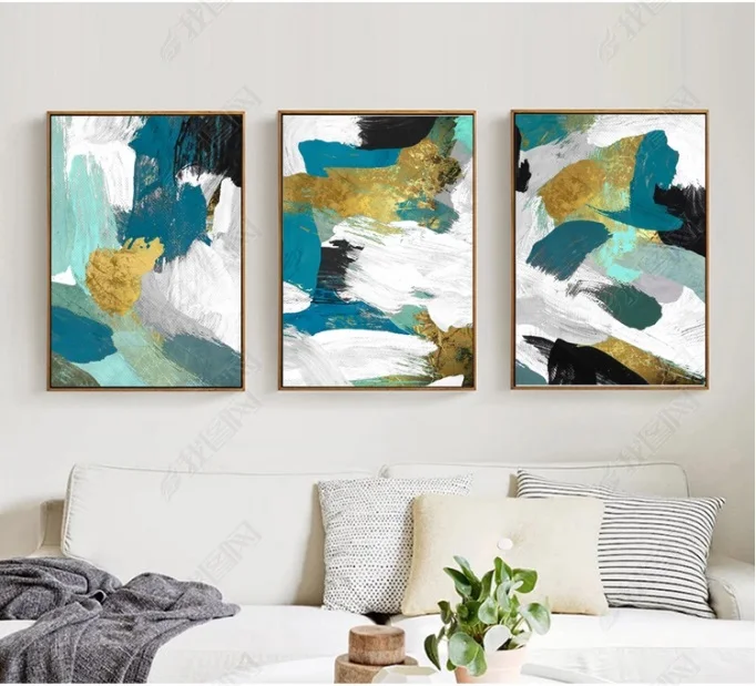 

New Chinese Modern Abstract Oil Poster Canvas Print Modular Wall Paintings For Living Room Wall Art Home Decor No Framed