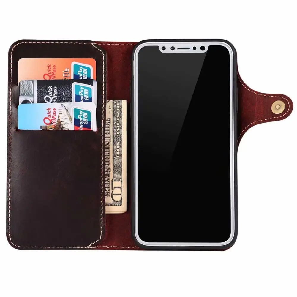 Роскошный Винтажный чехол из натуральной воловьей кожи для iPhone 12 11 Pro XS MAX XR X 8 7 6 Plus