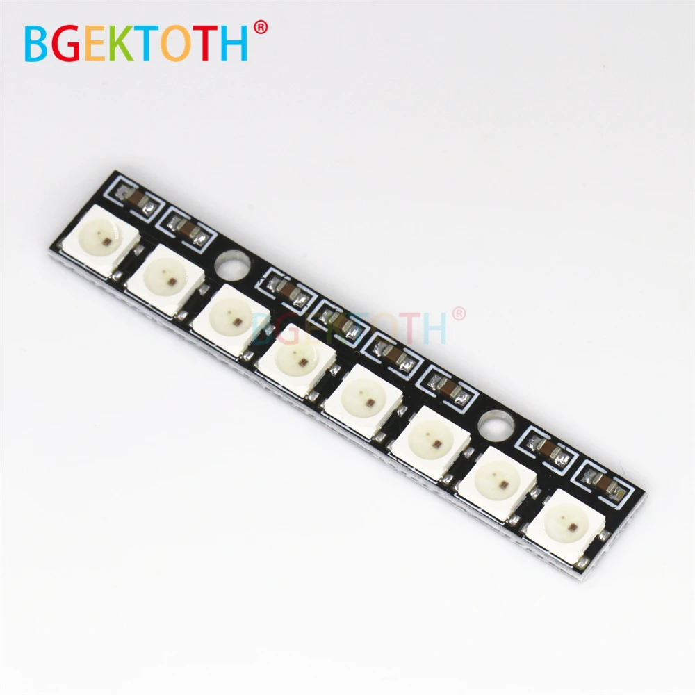 8-канальный WS2812 5050 RGB светодиодный индикатор встроенная полноцветная макетная