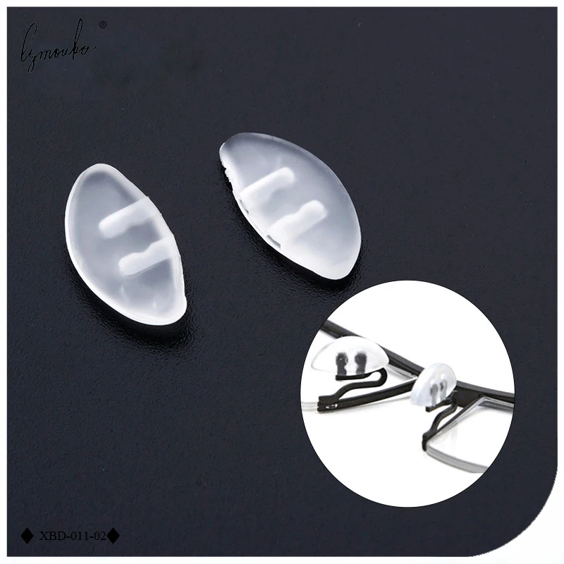 

Lymouko 5 Pairs/Lot Two Hole Plug Silicone Airbag Soft Nose Pads On Glasses Soft Sanding Surface Anti-Slip Toos Eyeglasses