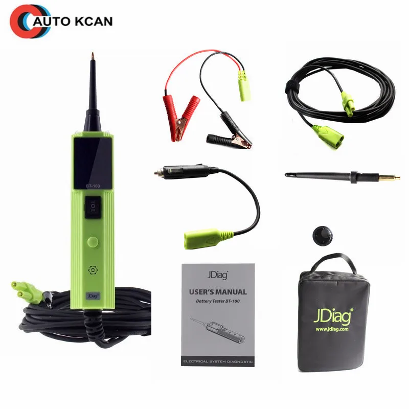 Оригинальный Мощность зонд JDiag BT 100 Батарея тестер BT100 Авто Напряжение Vgate