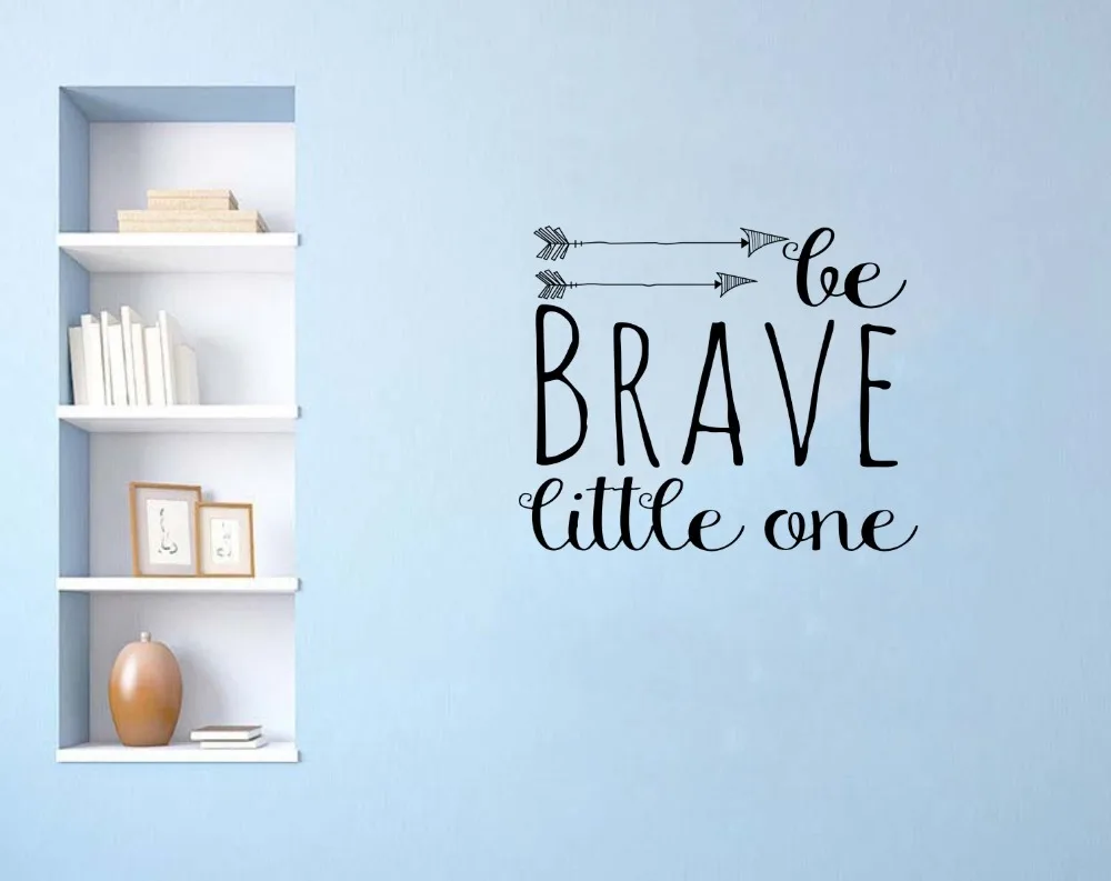 

Arrows Pattern With Be Brave Little One Quotes Art Designed Wall Sticker Home Nursery bedroom Sweet Decor Vinyl Wall Mural W-143