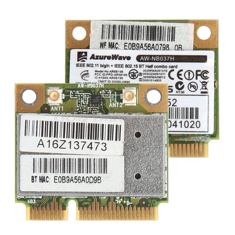 Для Azurewave AW-NB037H 802.11nbg+ Bluetooth 3,0 Беспроводная мини карта PCI-E Wifi