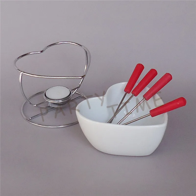 Керамический набор для сыра в форме сердца горячих горшков шоколада|cheese set|shape