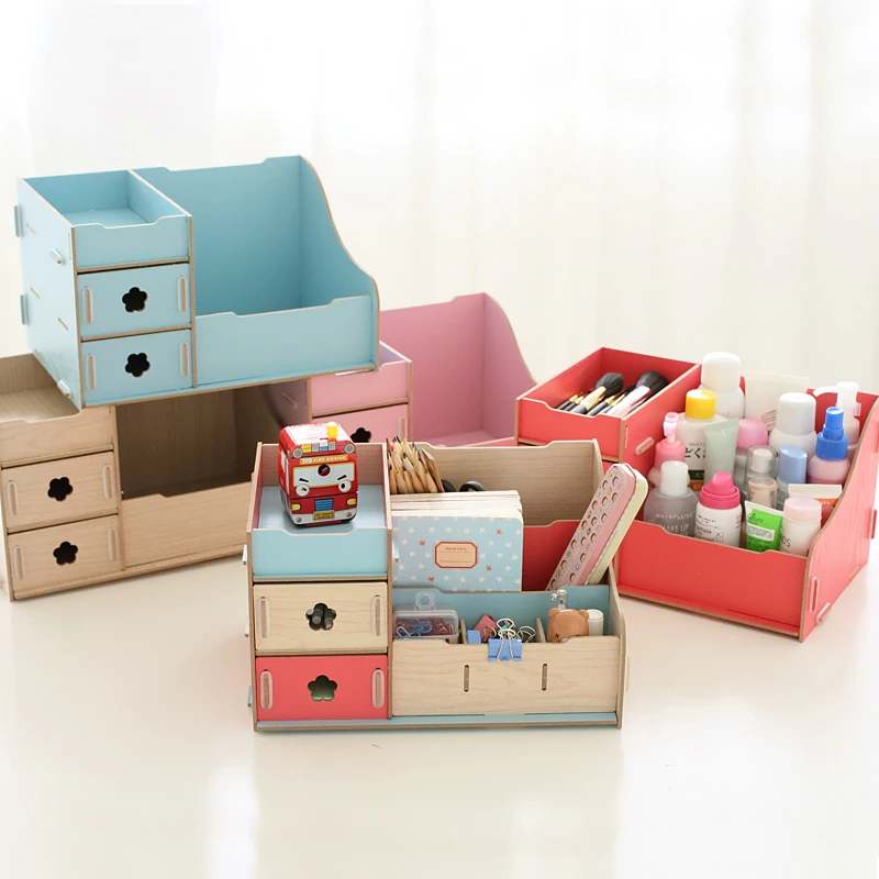 DIY косметический ящик для хранения Настольных Ящик типа rack|storage box rackbox rack |