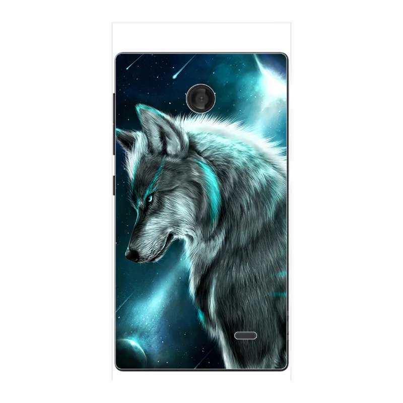 Модный чехол с мультяшным принтом для Nokia X Dual SIM A110 RM-980, чехол для телефона с изображением кота, пейзажа, задняя крышка